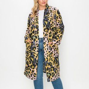 Curvy Multicolor Leopard Duster